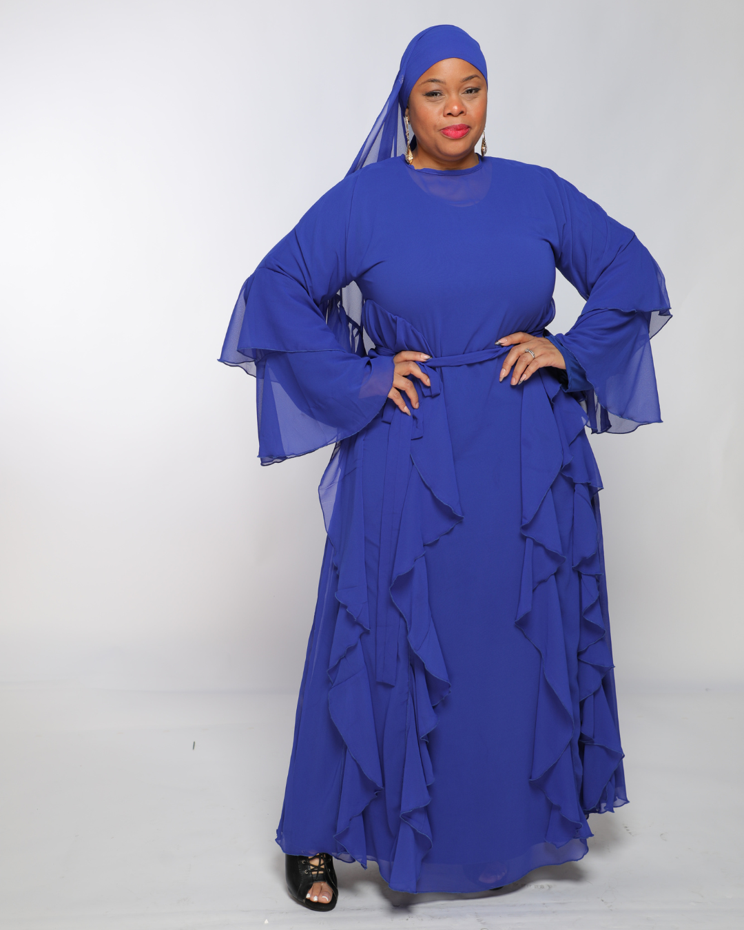 Mira Chiffon Maxi Dress with Hijab