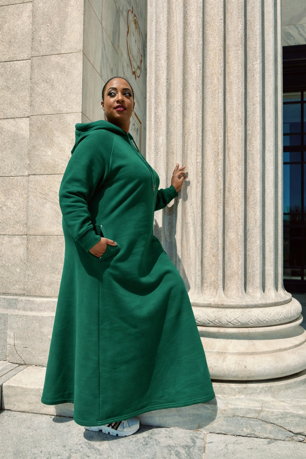 Floor-length Maxi Hoodie Dress Covermecutee Aisha Hoodie Floor-length Maxi Hoodie Dress Covermecutee Aisha Hoodie