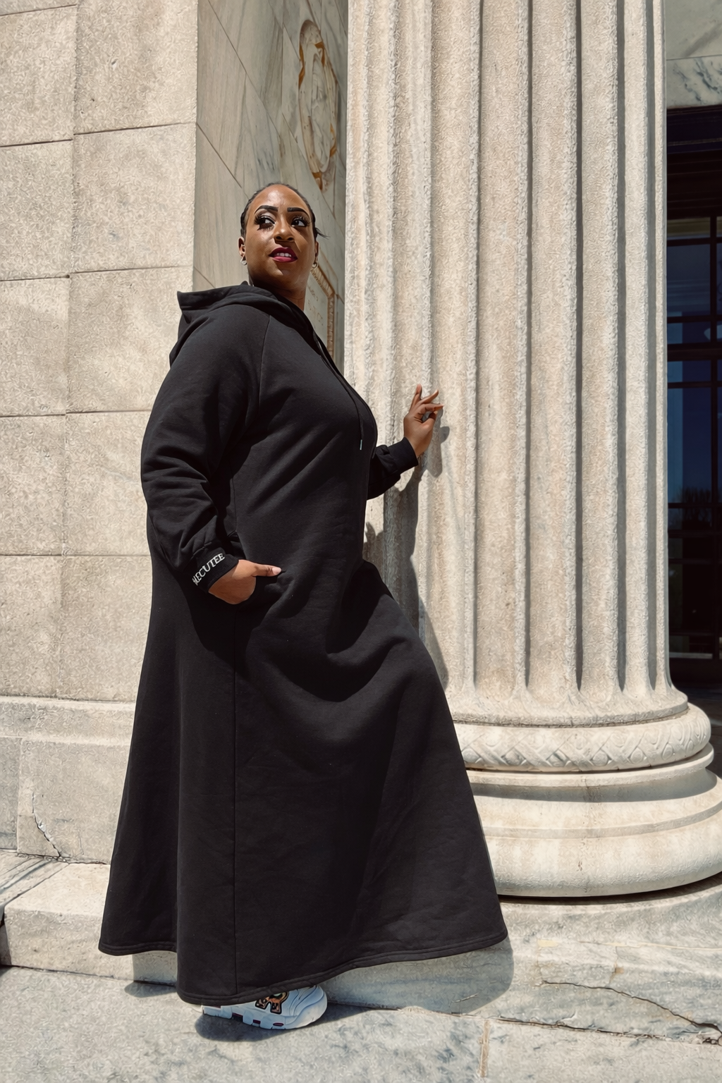 Floor-length Maxi Hoodie Dress Covermecutee Aisha Hoodie covermecutee Floor-length Maxi Hoodie Dress Covermecutee Aisha Hoodie covermecutee